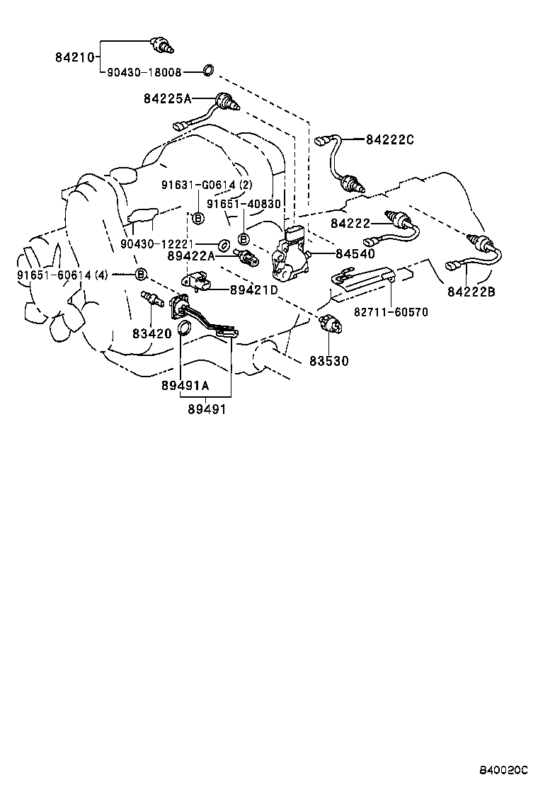 84165-30020 SWITCH, REAR FOG LAMP product image