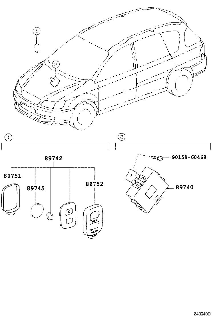 89740-44010 COMPUTER ASSY, DOOR CONTROL W/RECEIVER product image