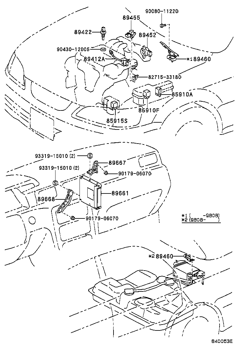 Toyota 89668-0W030 BRACKET, ENGINE CONTROL COMPUTER, NO.2
