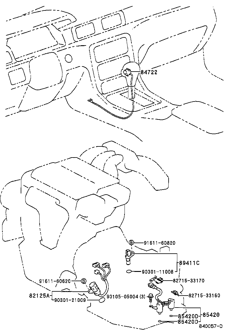 Toyota 84722-06040-B0 SWITCH, TRANSMISSION CONTROL
