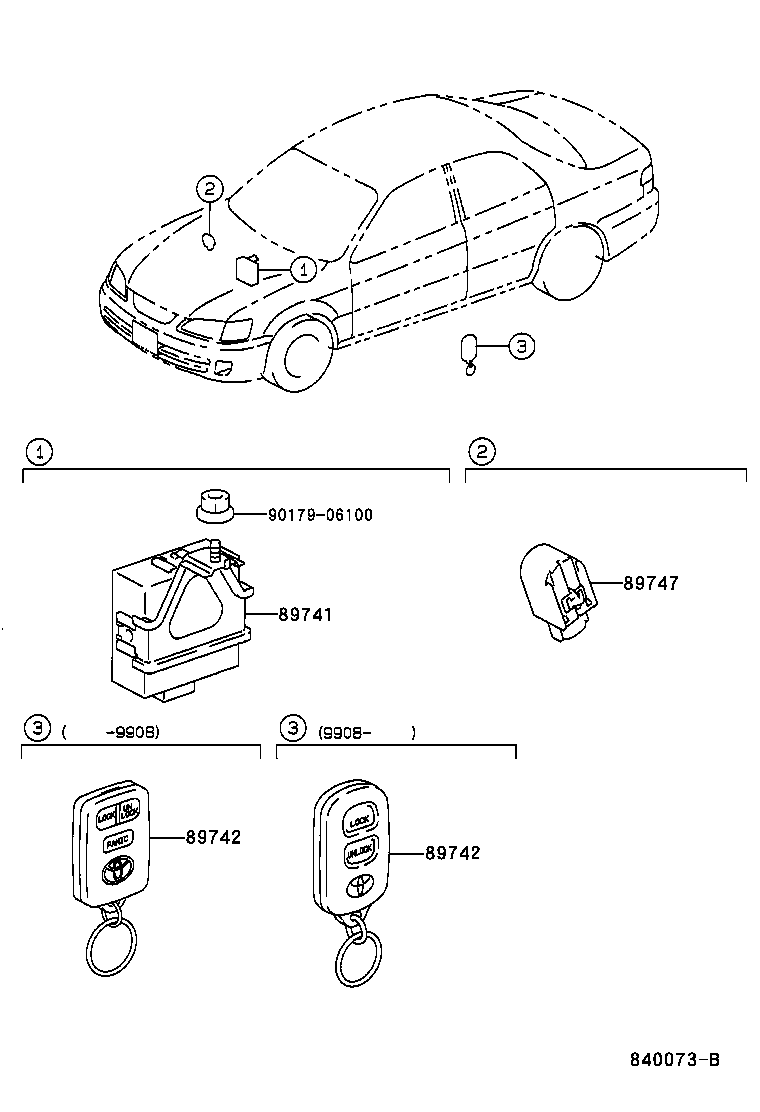 Toyota 89742-AA010 TRANSMITTER, DOOR CONTROL