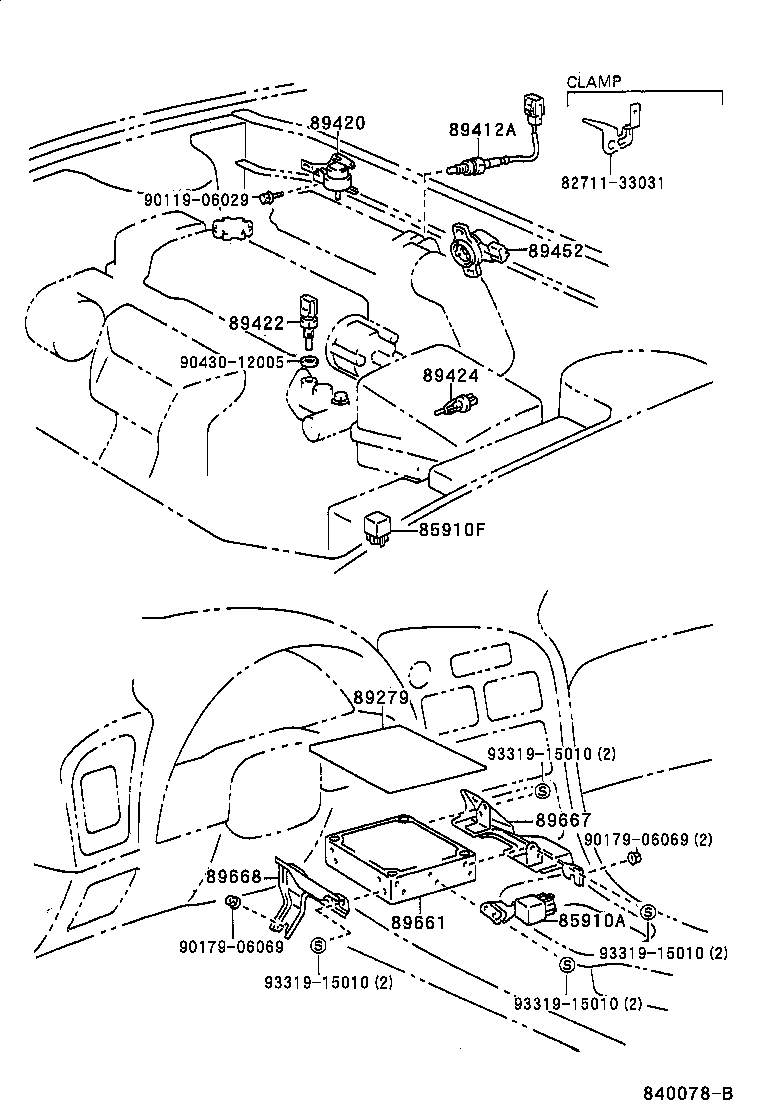Toyota 85910-20050 RELAY ASSY, CIRCUIT OPENING (FOR EFI)