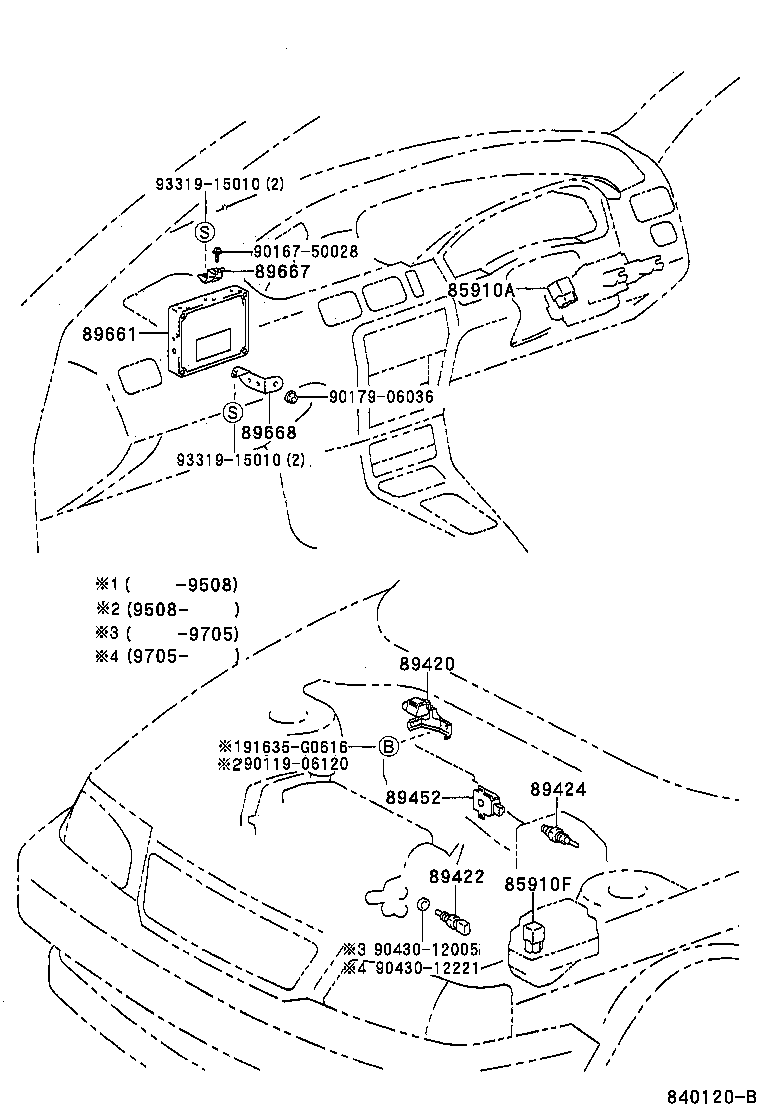 89661-16650 COMPUTER, ENGINE CONTROL product image