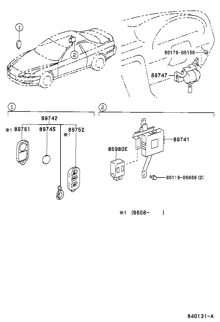 89741-24040 RECEIVER, DOOR CONTROL product image