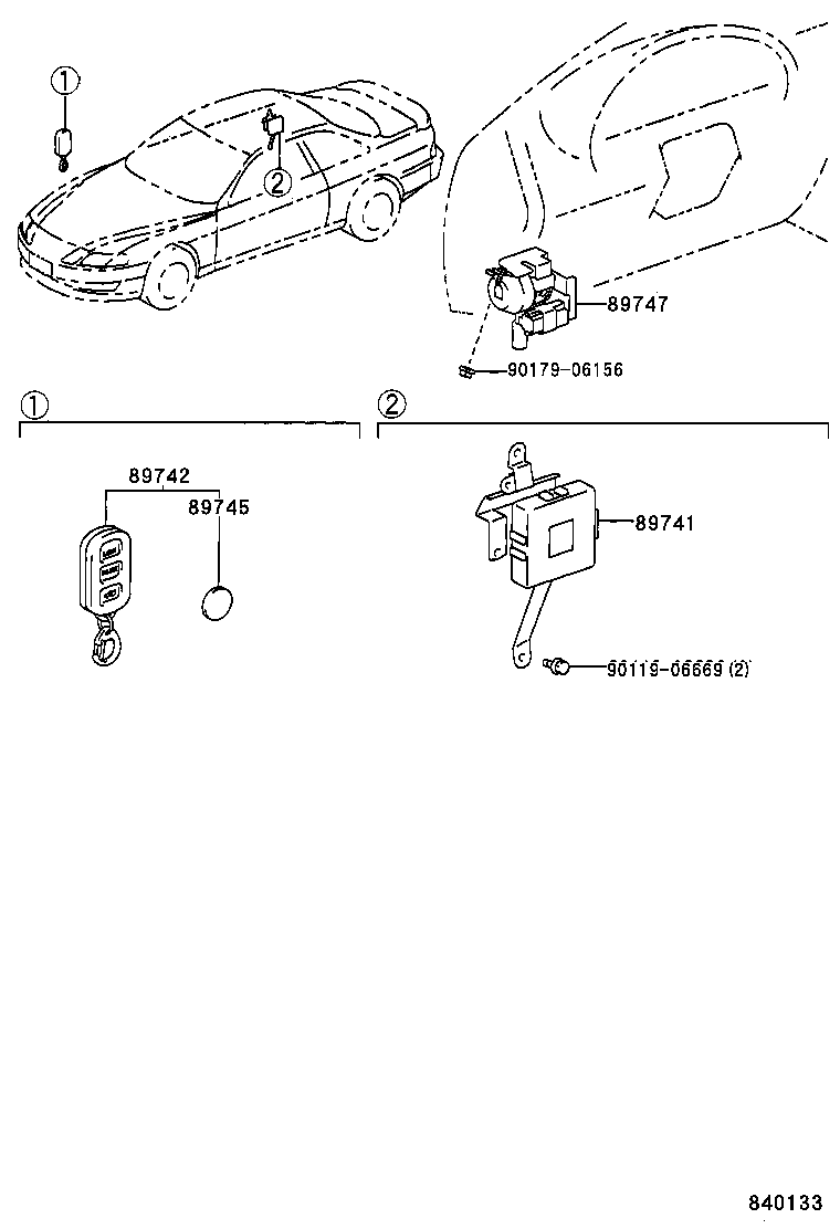 89705-50944 TRANSMITTER, DOOR CONTROL product image