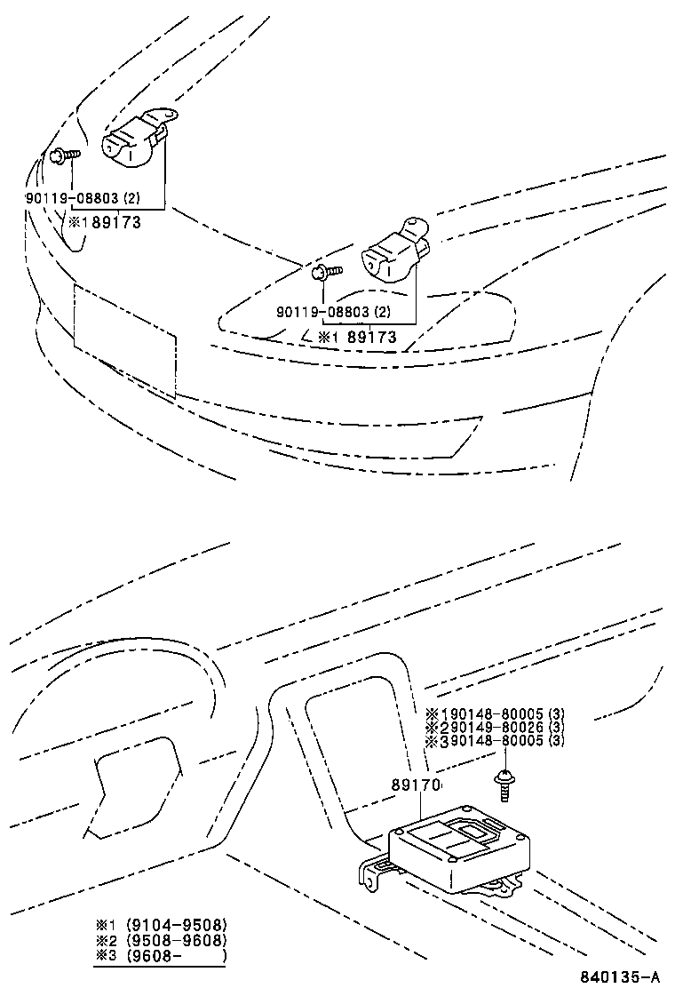 89170-24040 SENSOR ASSY, AIR BAG product image