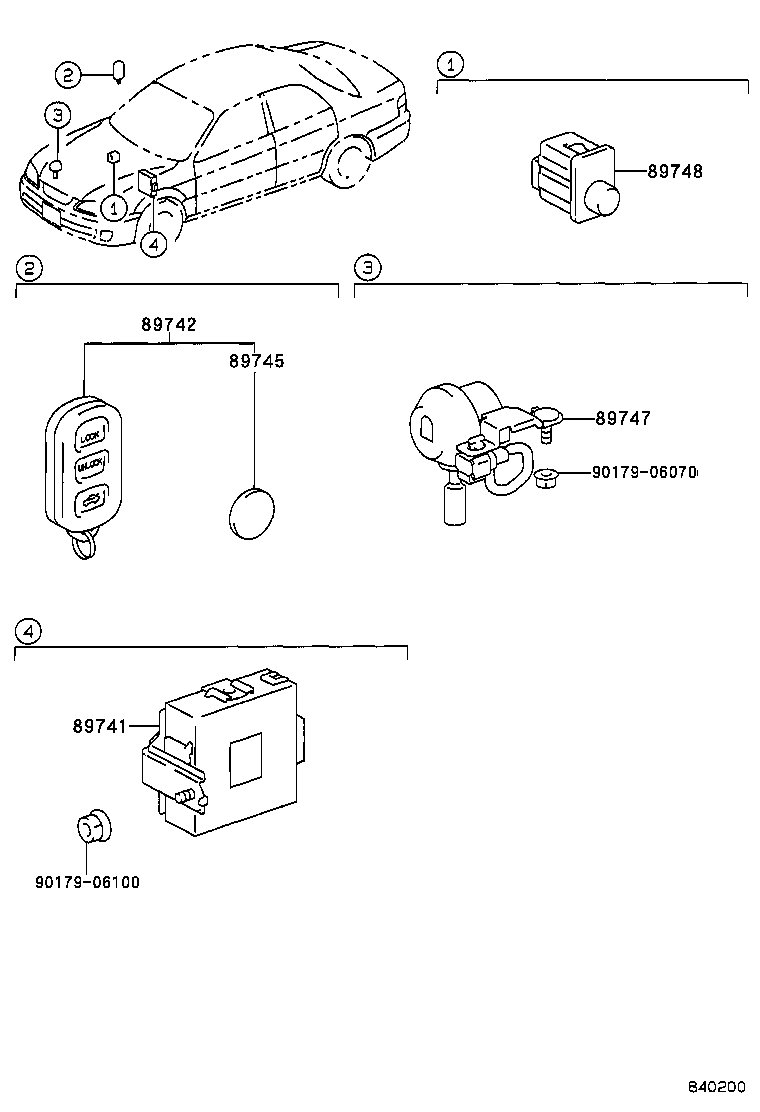 89741-33290 RECEIVER, DOOR CONTROL product image
