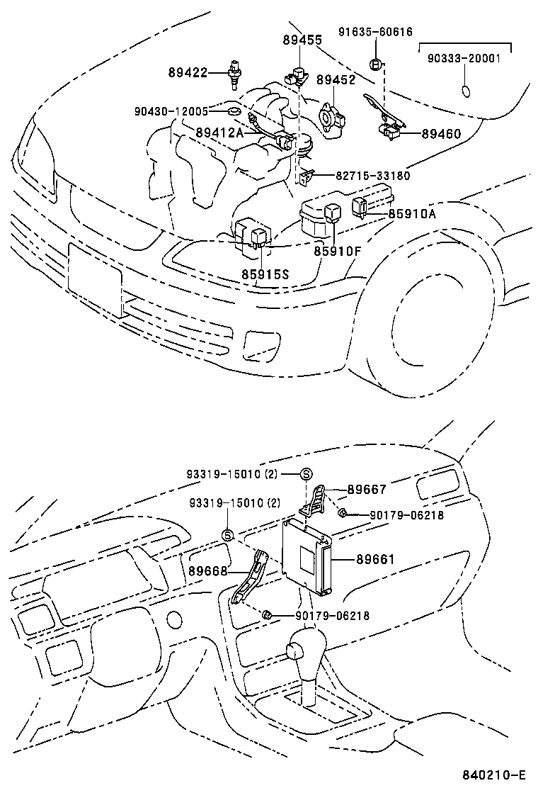 Toyota 89666-33120 COMPUTER, ENGINE CONTROL