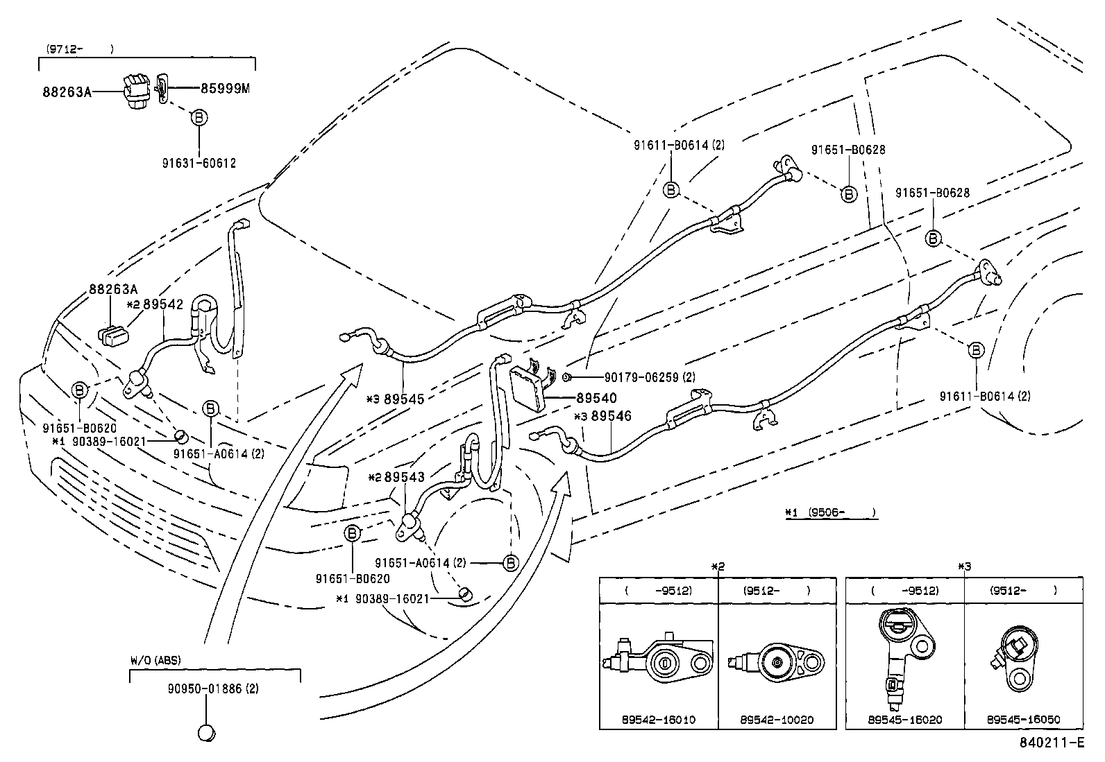 Toyota 88263-35070 RELAY, SKID CONTROL