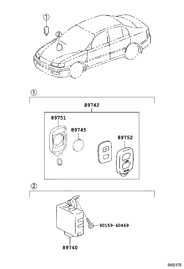 89740-20020 COMPUTER ASSY, DOOR CONTROL W/RECEIVER product image