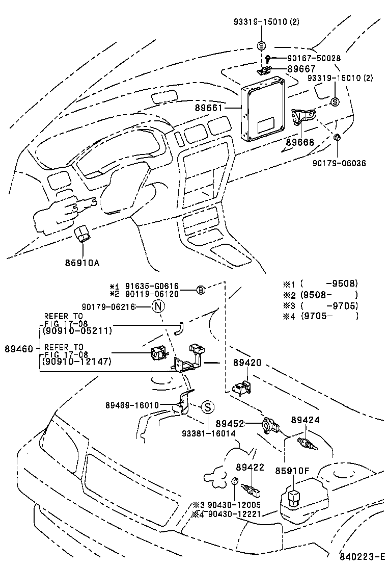 Toyota 89668-16070 BRACKET, ENGINE CONTROL COMPUTER, NO.2