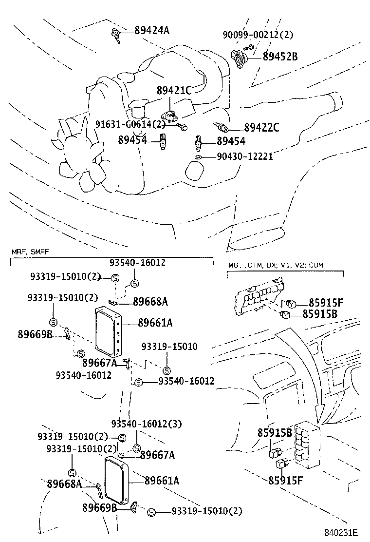 89420-26040 SENSOR, TURBO PRESSURE (FOR DIESEL TURBO) product image