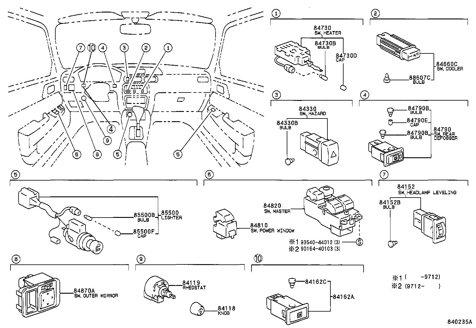 88607-10030 LAMP SUB-ASSY, INDICATOR product image