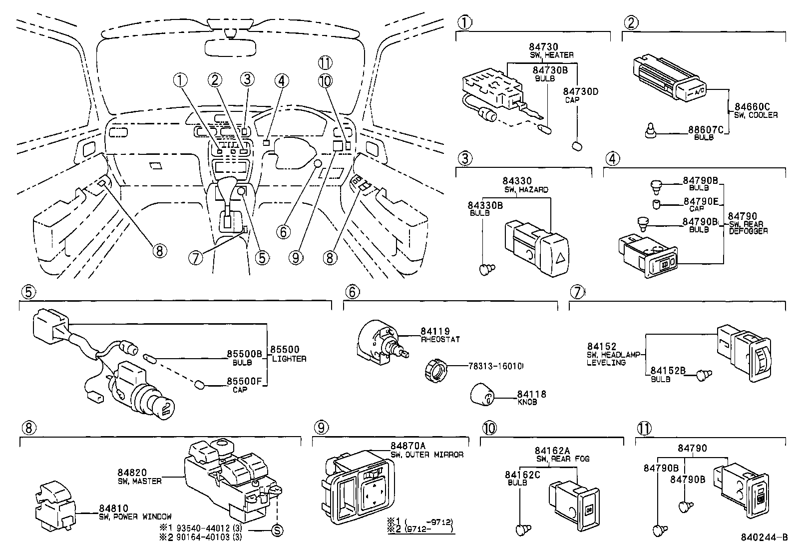 88607-10030 LAMP SUB-ASSY, INDICATOR product image