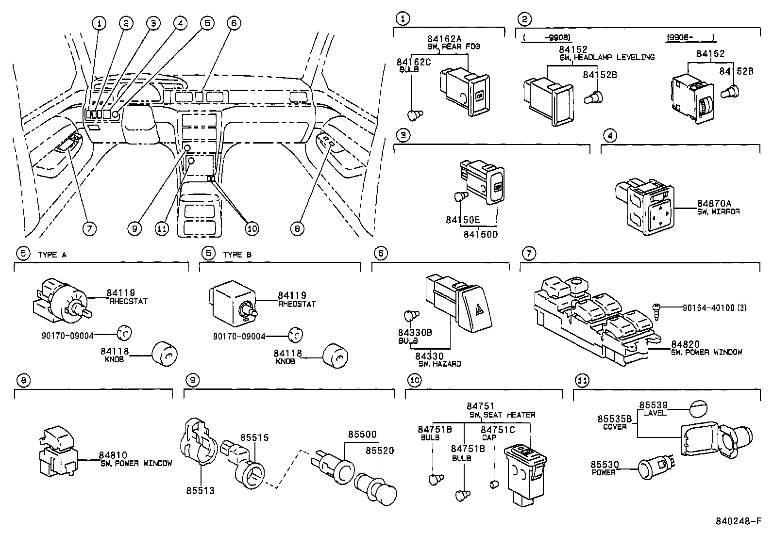 89428-33030 SWITCH, TEMPERATURE DETECT product image