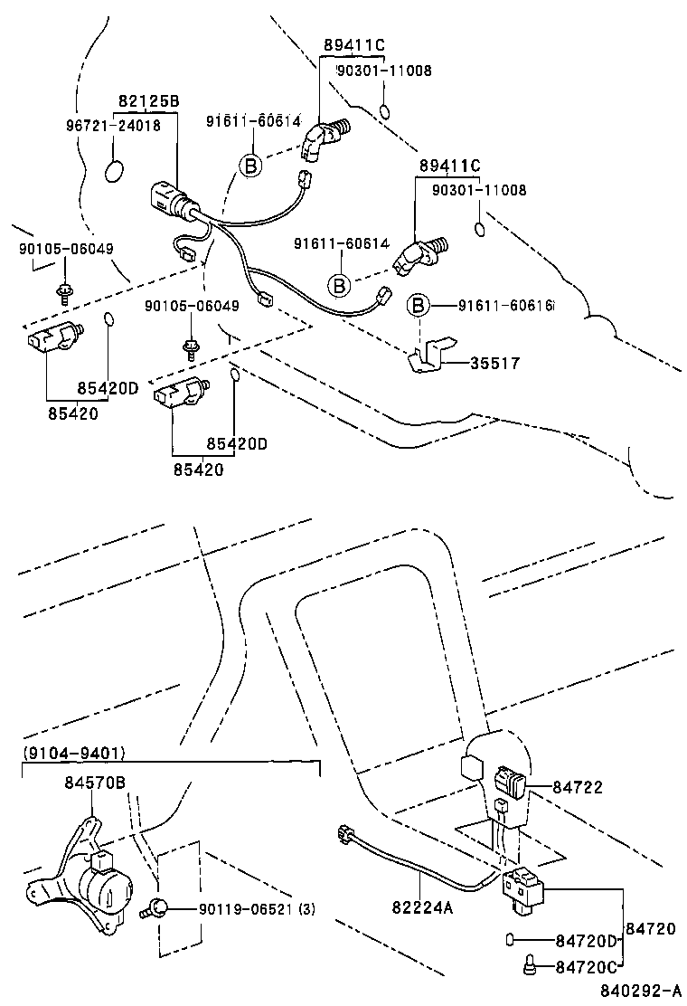 Toyota 84722-24070 SWITCH, TRANSMISSION CONTROL