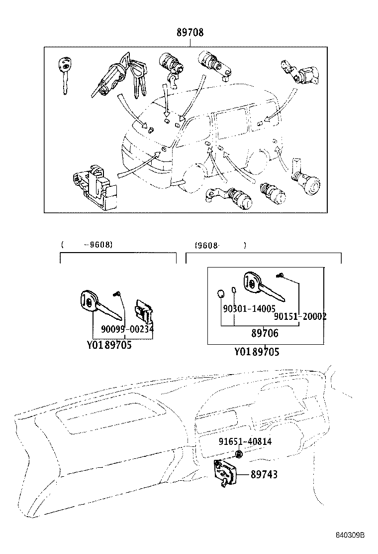 89708-26040 CYLINDER SET, WIRELESS DOOR LOCK product image