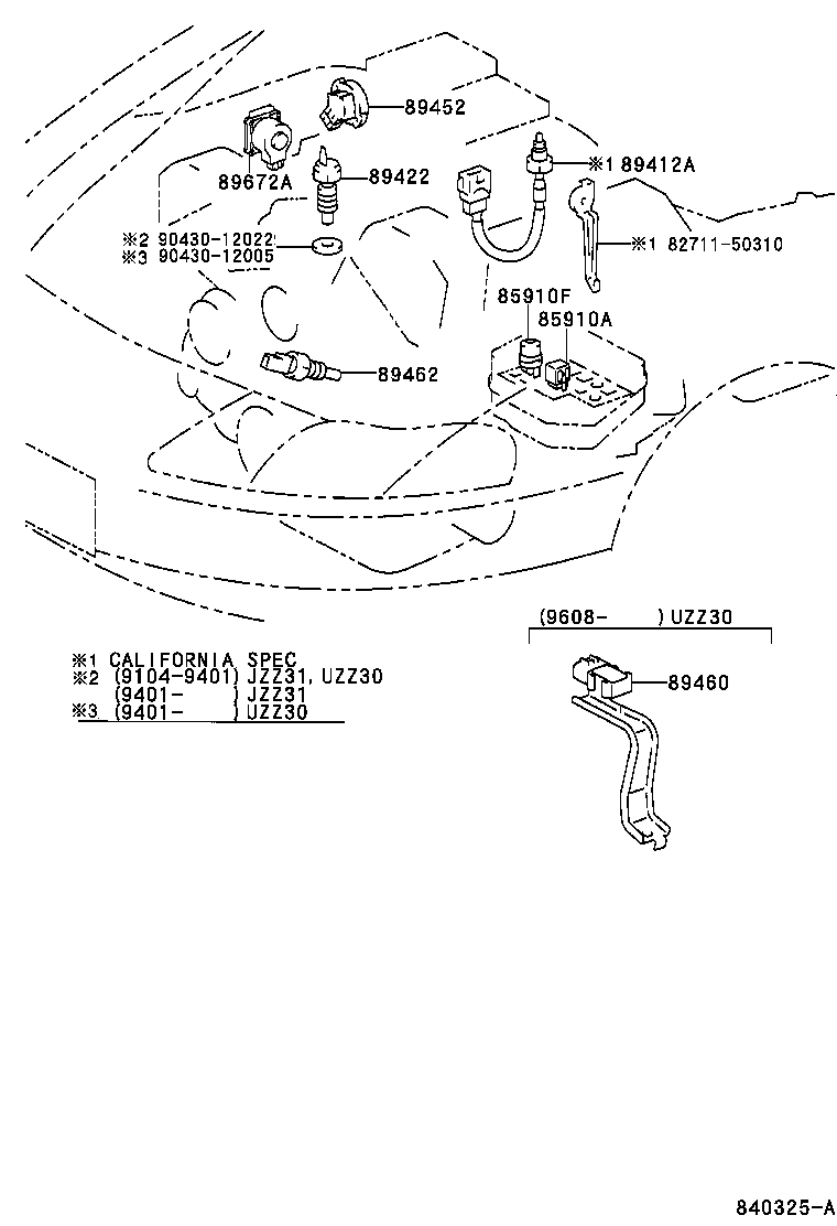 Toyota 89412-34010 SENSOR, E.G.R GAS TEMPERATURE