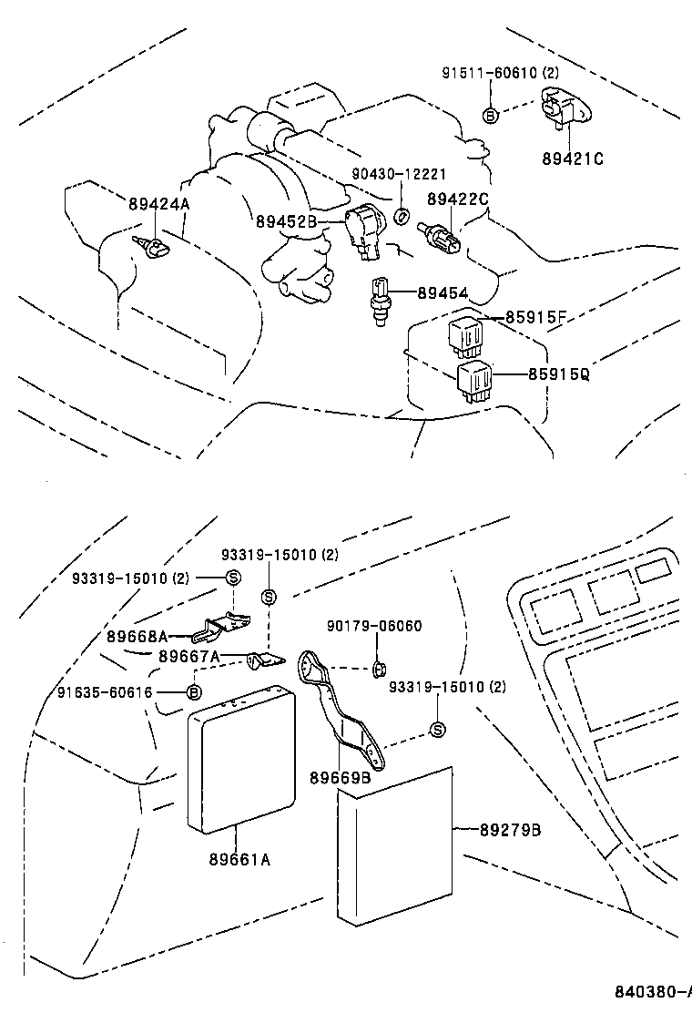 89661-22730 COMPUTER, ENGINE CONTROL product image