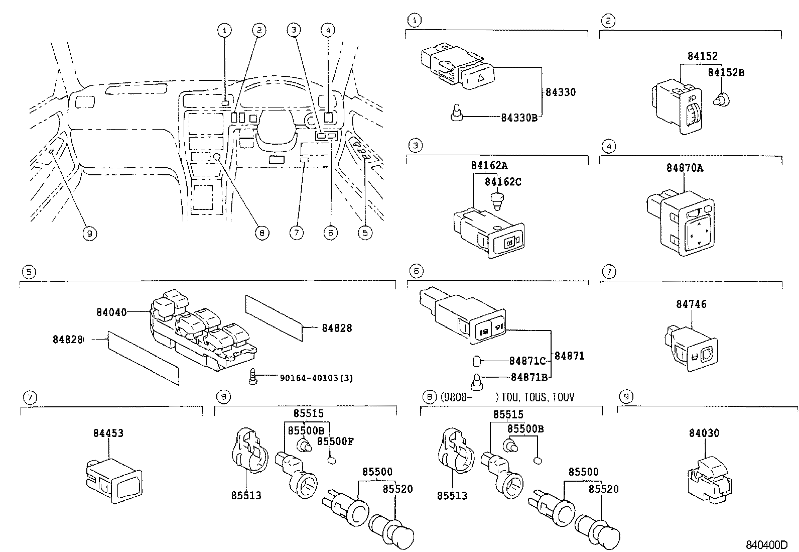 89629-22230 BRACKET, IGNITER ASSY product image