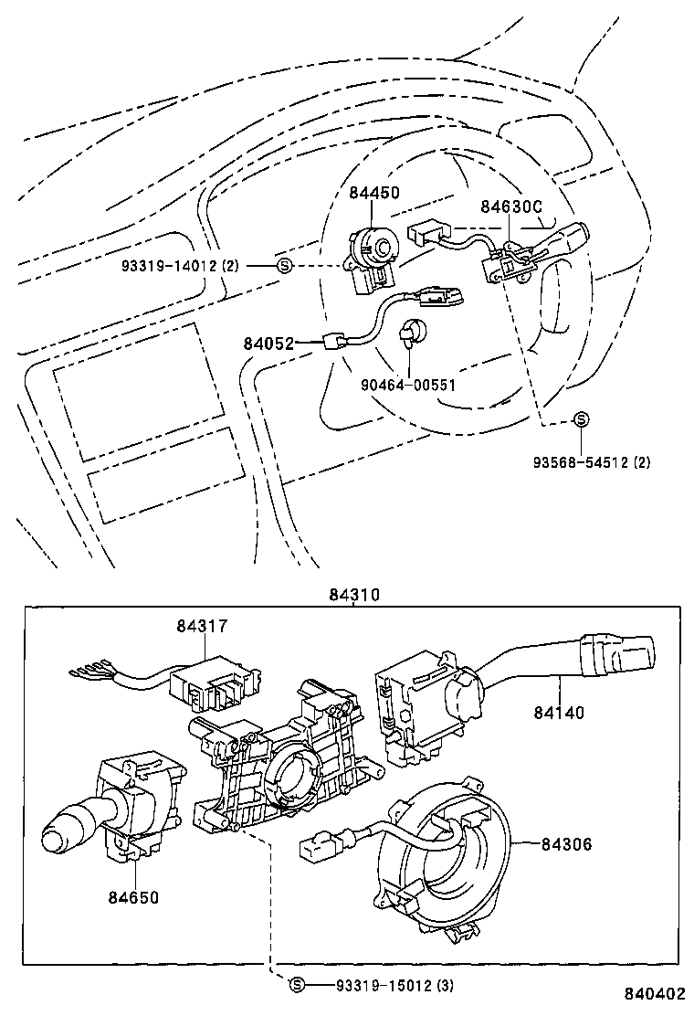 84165-22010 SWITCH, REAR FOG LAMP product image