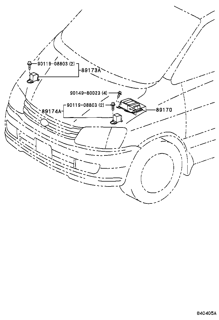 89170-28160 SENSOR ASSY, AIR BAG product image