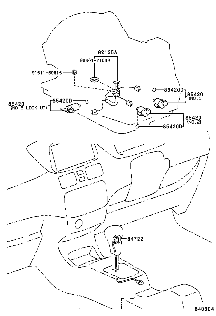 84722-13010-B0 SWITCH, TRANSMISSION CONTROL product image