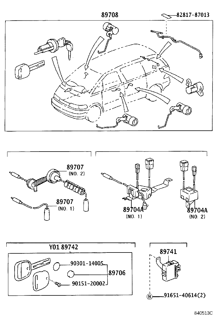 89741-28090 RECEIVER, DOOR CONTROL product image