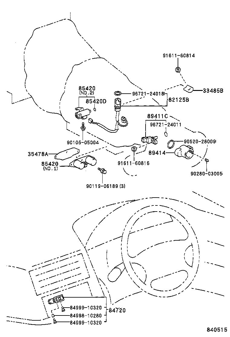 84720-28010 SWITCH ASSY, PATTERN SELECT product image