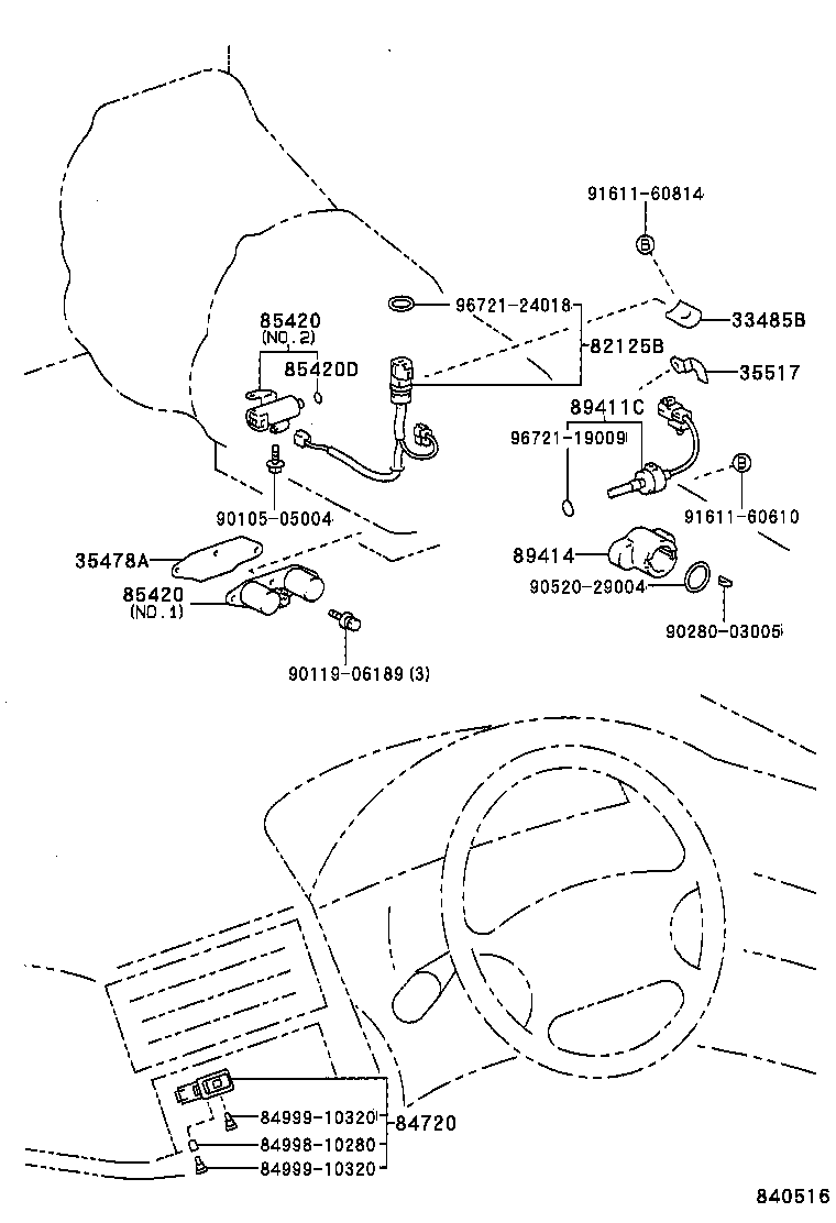 84720-28010 SWITCH ASSY, PATTERN SELECT product image