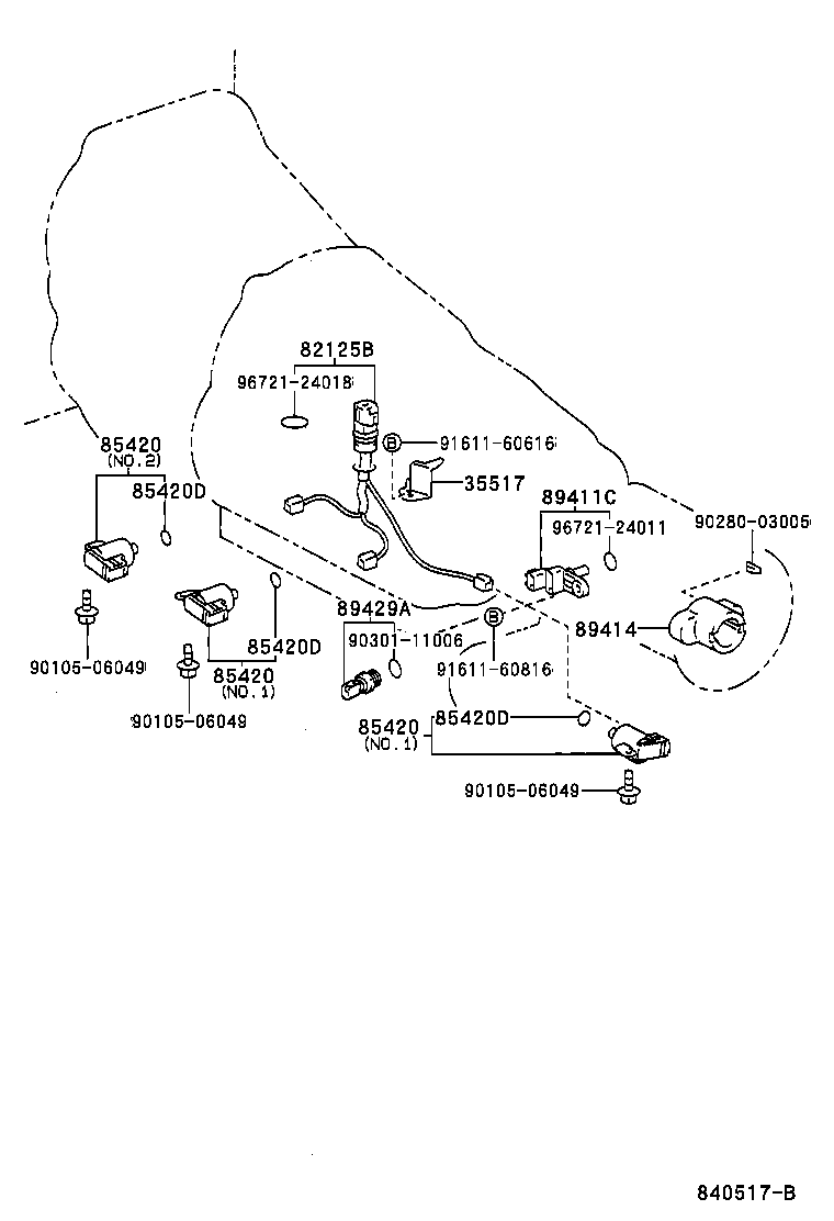 84720-28010 SWITCH ASSY, PATTERN SELECT product image