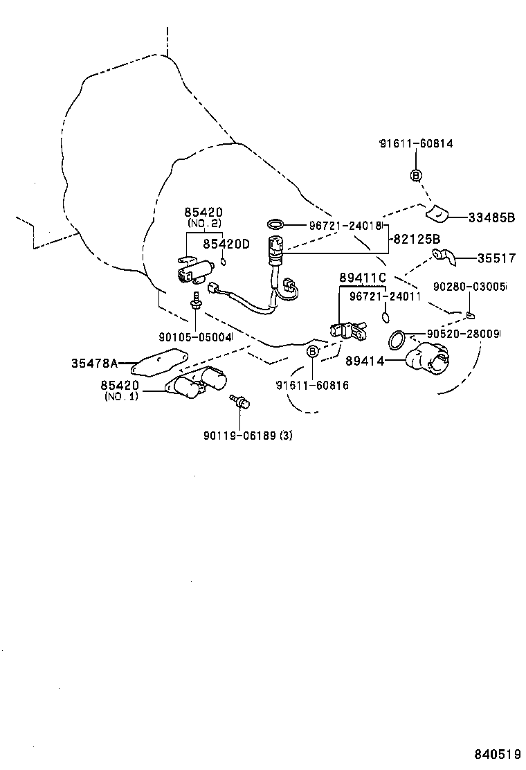 35517-28010 PLATE, TRANSMISSION WIRE LOCK product image