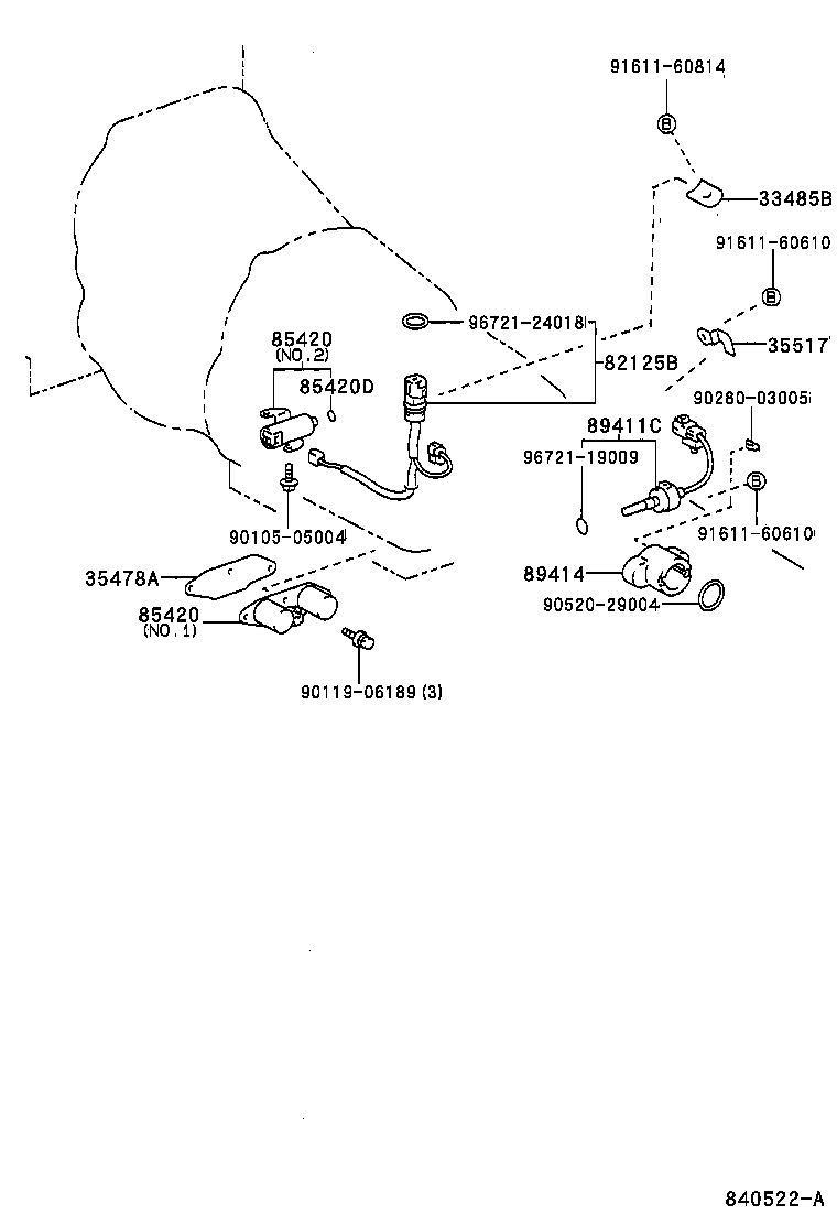 Toyota 89411-28030 SENSOR, SPEED