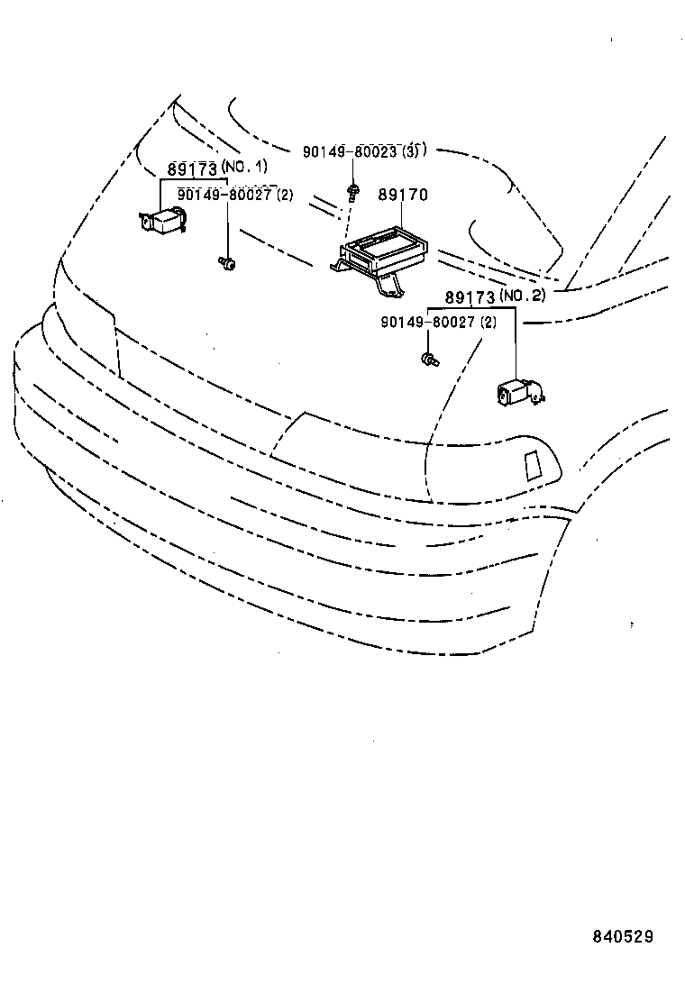 89170-28030 SENSOR ASSY, AIR BAG product image