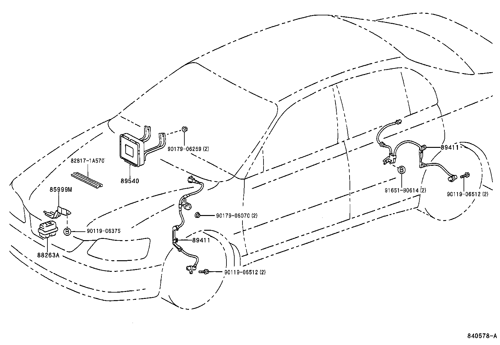 89540-12270 COMPUTER ASSY, SKID CONTROL product image