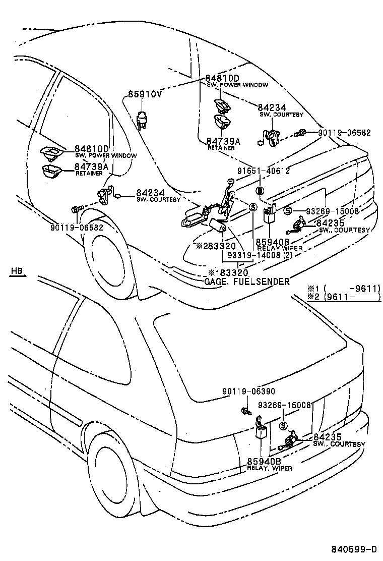 84820-12271 MASTER SWITCH ASSY, POWER WINDOW REGULATOR product image