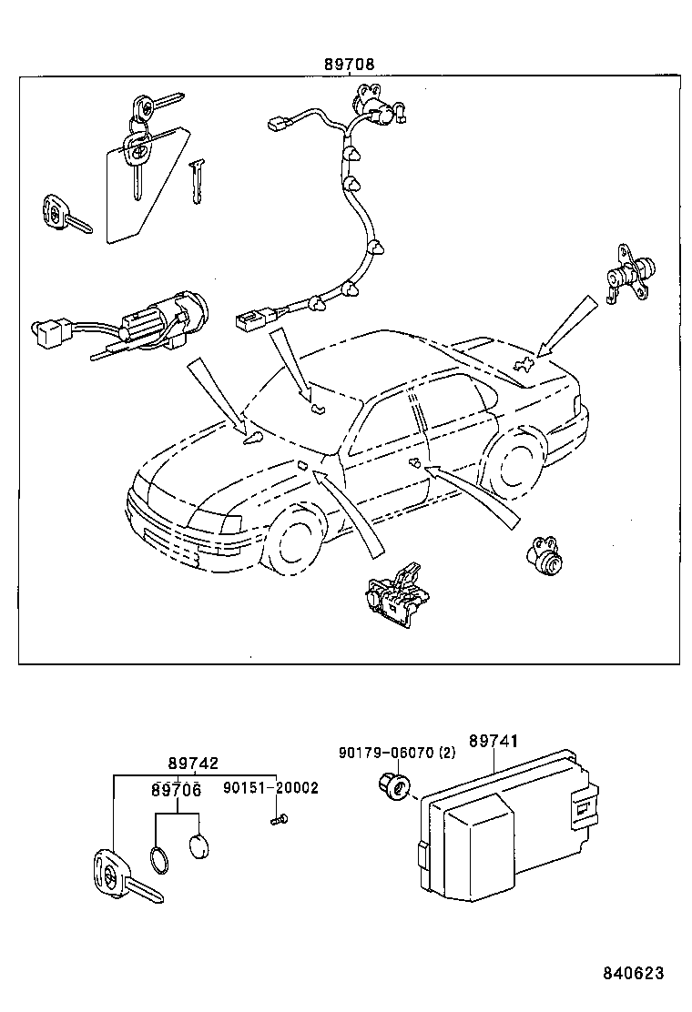 89741-41010 RECEIVER, DOOR CONTROL product image