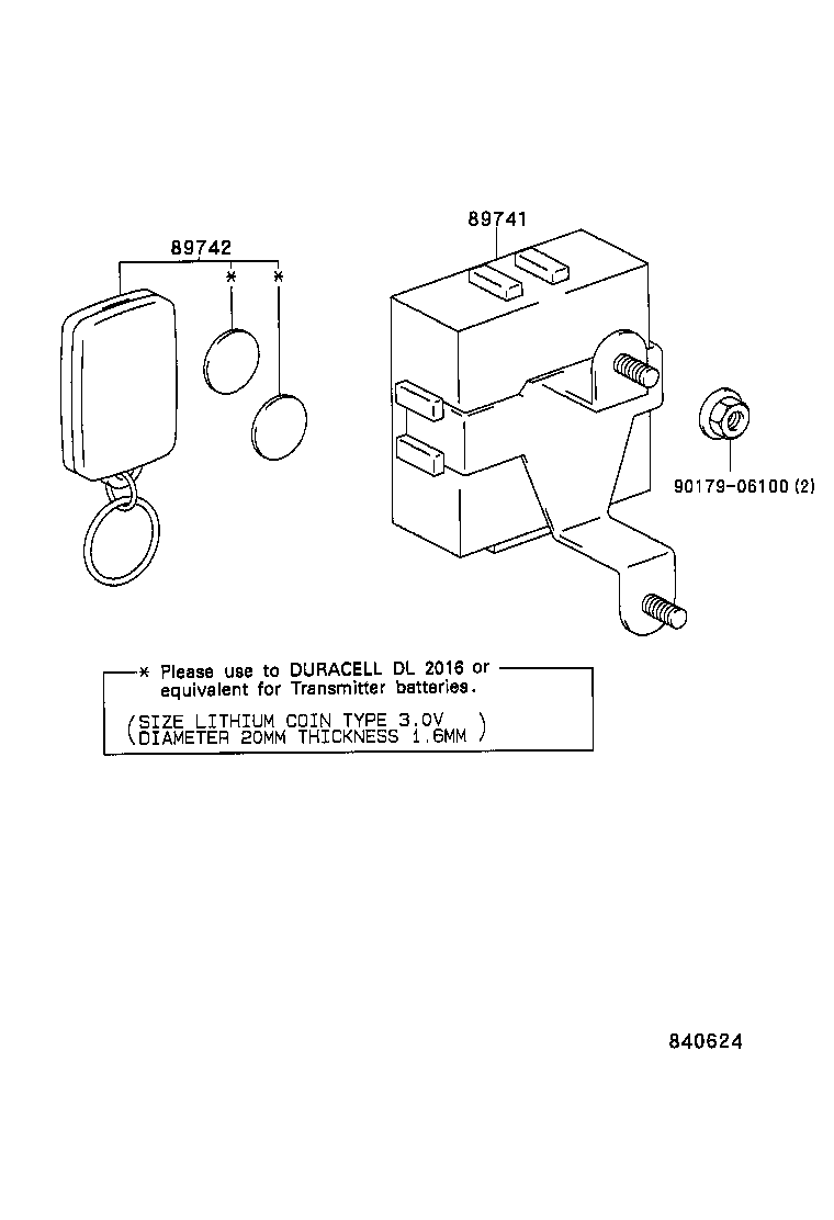 89741-AC030 RECEIVER, DOOR CONTROL product image