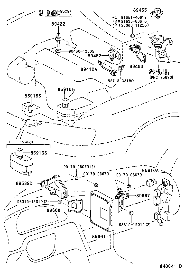 Toyota 89668-07010 BRACKET, ENGINE CONTROL COMPUTER, NO.2