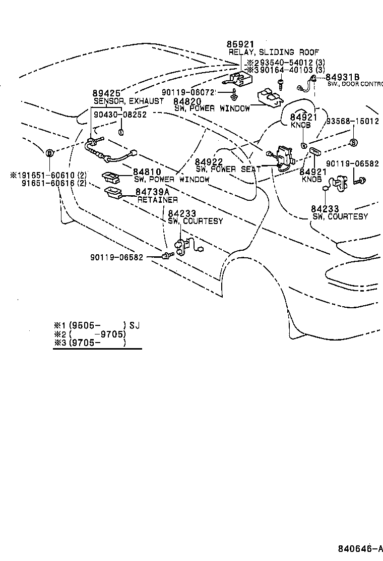 84820-12420 MASTER SWITCH ASSY, POWER WINDOW REGULATOR product image
