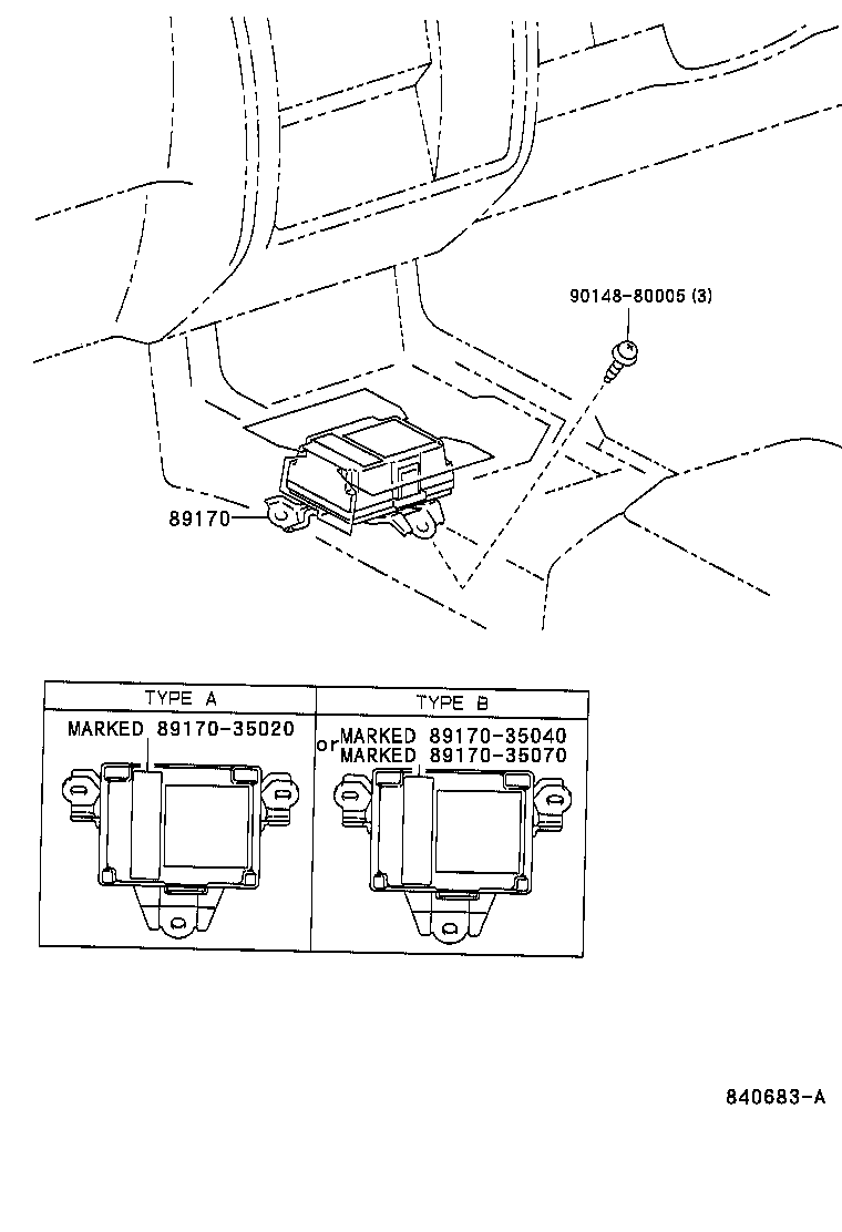 89170-35130 SENSOR ASSY, AIR BAG product image