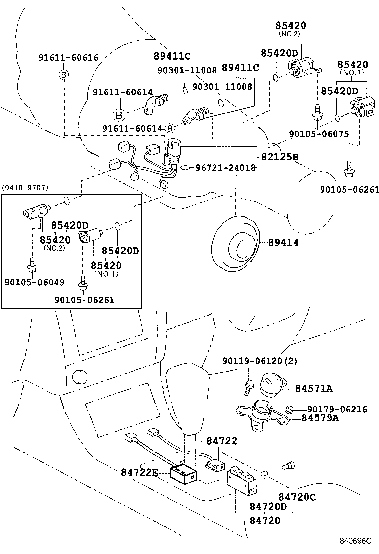 84579-50060 BRACKET, KICK DOWN SWITCH product image
