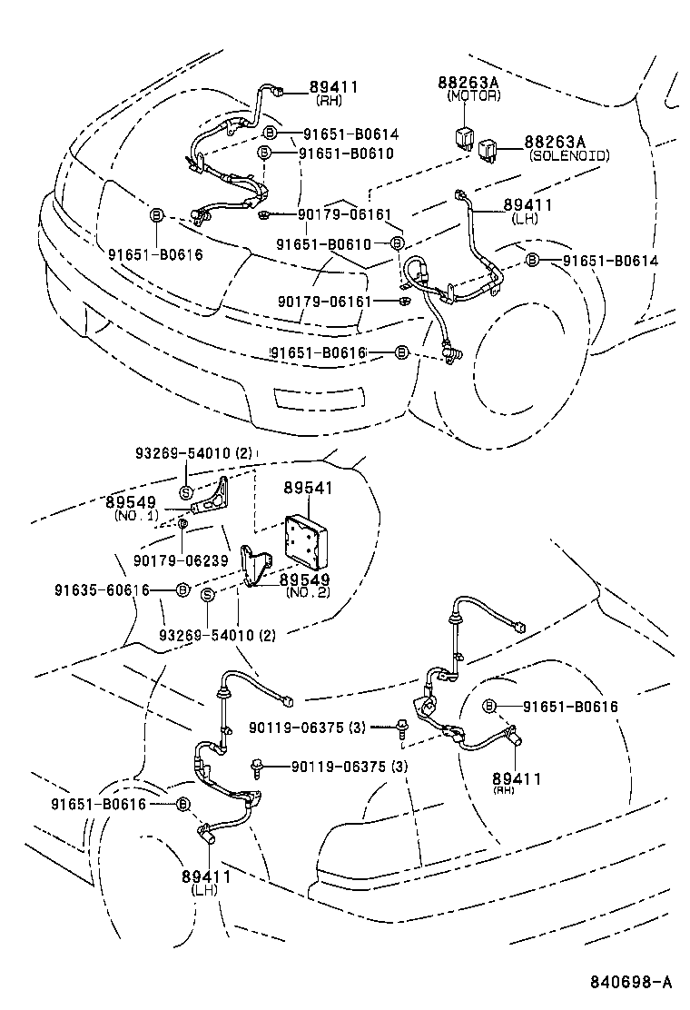 Toyota 88267-50090 BRACKET, SKID CONTROL COMPUTER