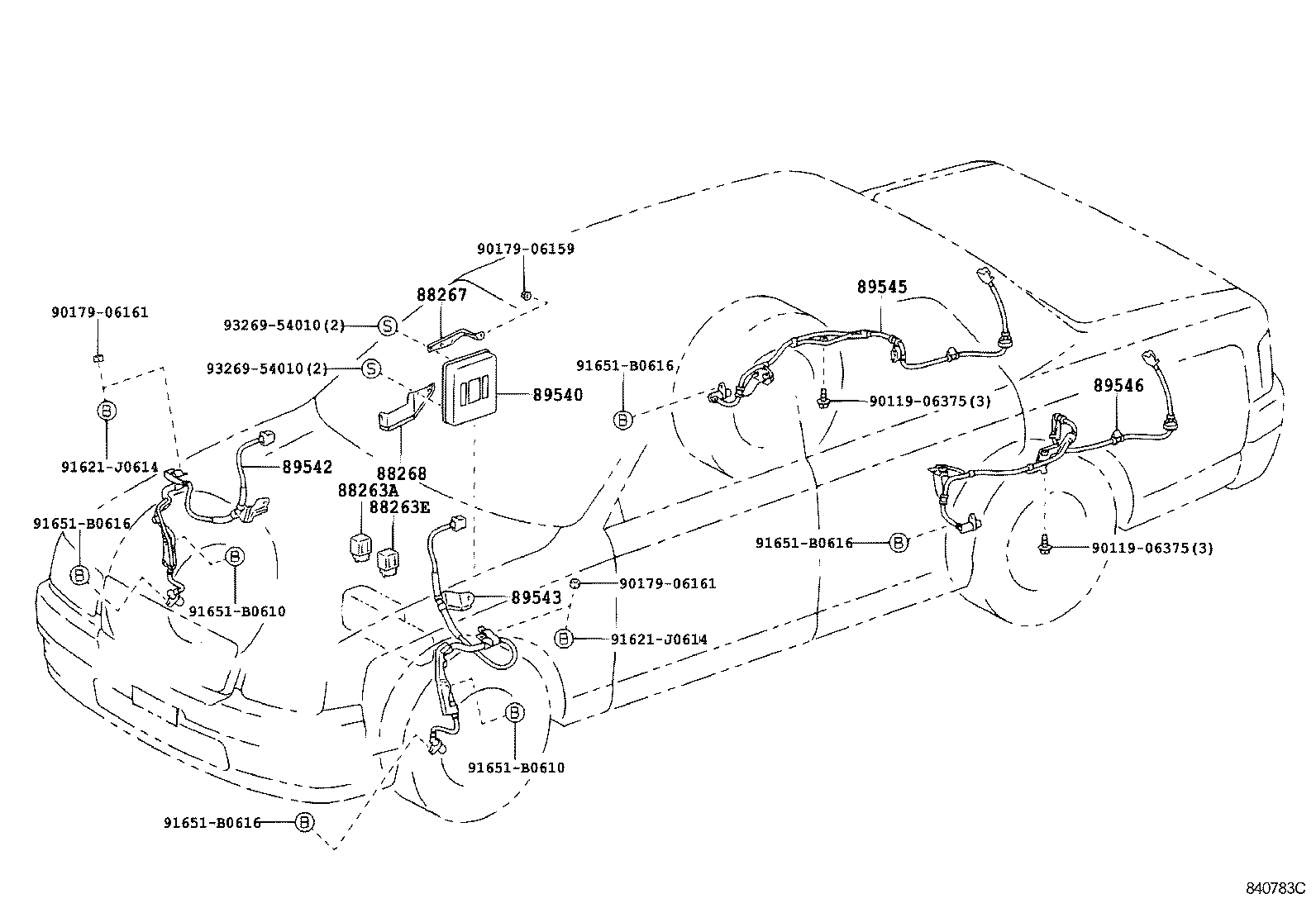 88268-40070 BRACKET, SKID CONTROL COMPUTER, NO.2 product image