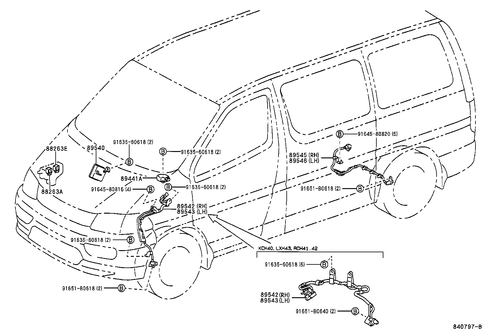 89545-26060 SENSOR, SPEED, REAR RH product image