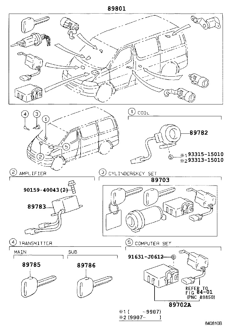 89780-26080 COMPUTER ASSY, TRANSPONDER KEY product image