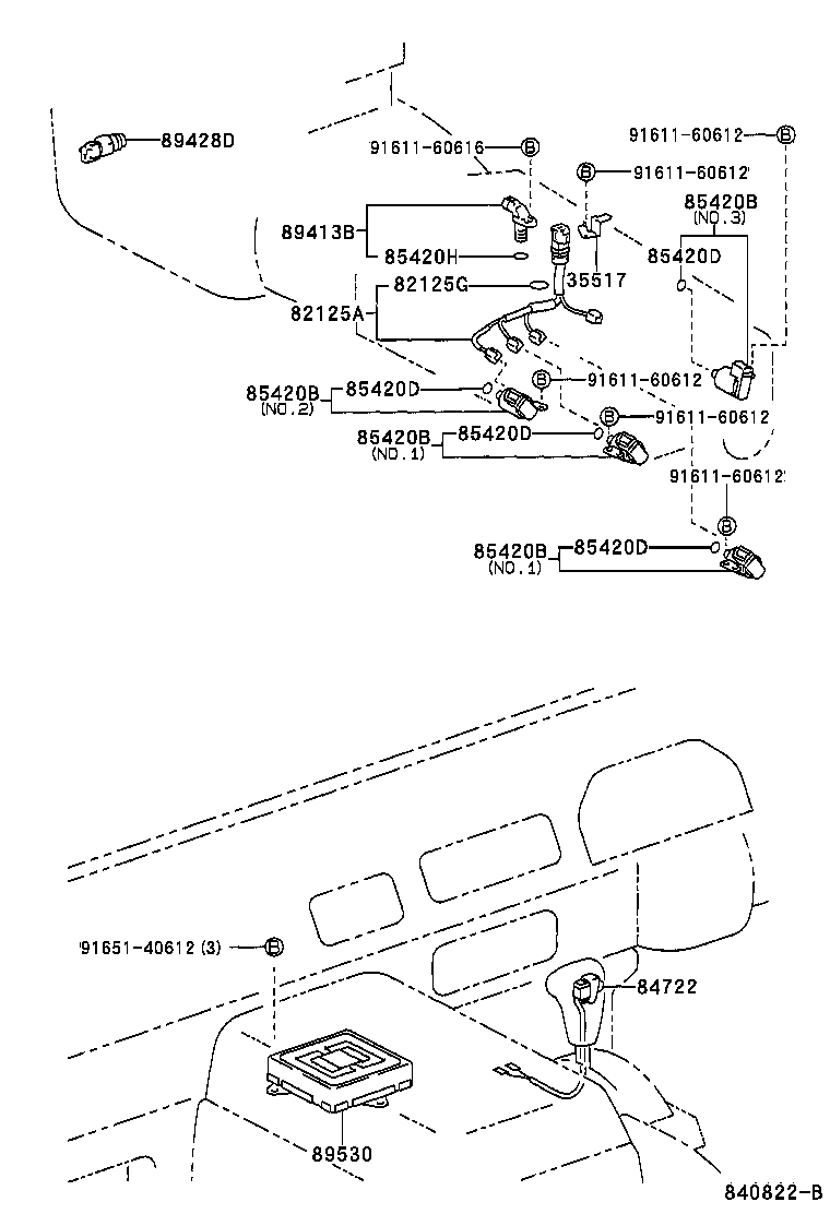 84722-65010 SWITCH, TRANSMISSION CONTROL product image