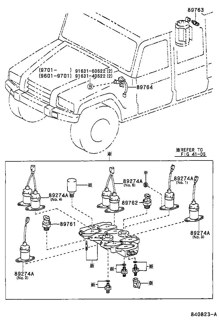89274-65010 SOLENOID, AIR VALVE product image