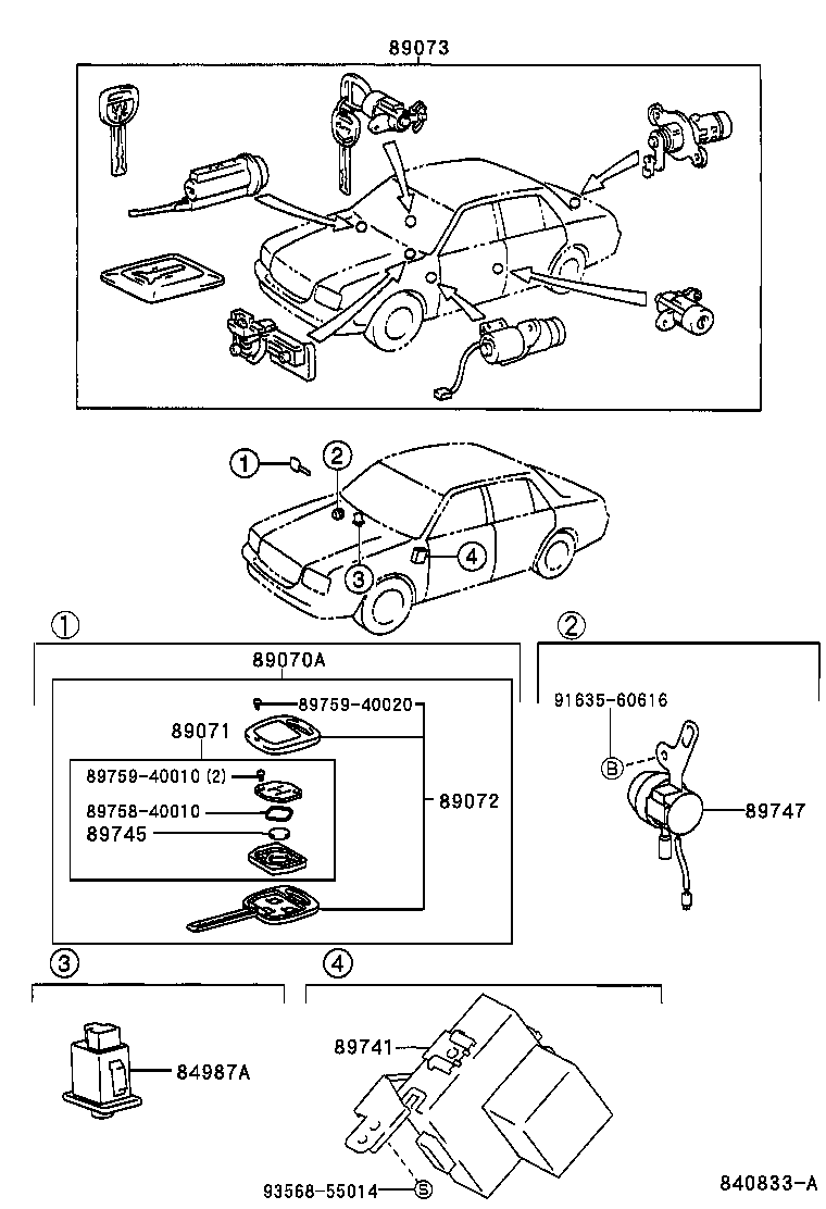 89072-40030 HOUSING SET, DOOR CONTROL TRANSMITTER product image