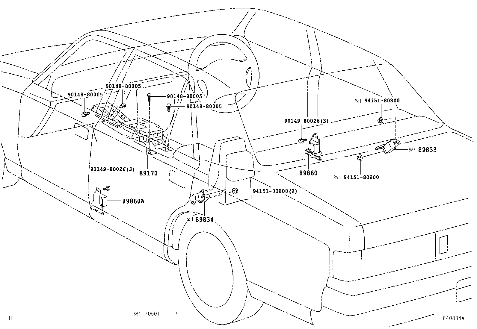 89170-40060 SENSOR ASSY, AIR BAG product image